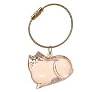 Cat Hair Keychain, Cat Transparent Hair Storage Bottle, Pet Fur Keepsake, Memorial Gifts Storage Box for Pets (Calico cat,6 pcs)