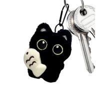 Cat Hair Memorial Keychain | Funny Cat Keyring Giftt Animal Lover Gift | Best Friend Key Chain Ring Stainless Steel Keychains for Couple His and Hers Valentines
