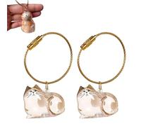 Cat Hair Storage Bottle Keychain, Transparent Cat-Shaped Storage Box Pendant Capsule For Pet Hair Storage(Color3)