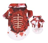 Cat Halloween Costumes | Clothes | Dog Costumes for Halloween | Spooky Pet Blood Shirt, Spooky Cat Apparel, Printed Pets Dog Clothes, Bloody Skeleton Pets Outfit, Pet Blood Themed Shirt