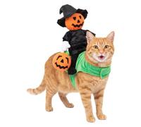 Cat Halloween Costumes, Pumpkin Riding Pet Halloween Cosplay Dress