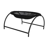Cat hamaca cama estructura estable suave cómodo transpirable levantado gatito dormir hamaca para el hogar interior (malla estilo negro)