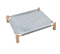 Cat Hammock Bed - 18x18 Inch Bite-Resistant Moisture-Resistant Furniture, Indoor Outdoor Cat Sleep Bed, Stable Pet Cot | Elevated Puppy Kitten Animals Frame For Living Room Bedroom Balcony Yard