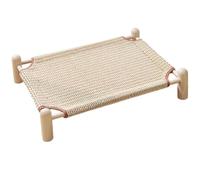 Cat Hammock Bed - 18x18 Inch Bite-Resistant Moisture-Resistant Furniture, Indoor Outdoor Cat Sleep Bed, Stable Pet Cot | Elevated Puppy Kitten Animals Frame For Living Room Bedroom Balcony Yard