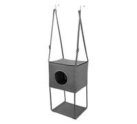 Cat Hammock Bed | Breathable Cat Hammock | Foldable Cat Climber | Adjustable Cat Hammock | Removable Cat Bed Foldable and Portable Polyester/PVC/Metal For Cats Easily Fits Different Door Thicknesses