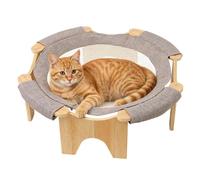Cat Hammock Bed -Elevated Wooden Bed Mesh Breathable Raised Cat Swing Beds