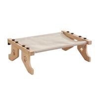 Cat Hammock Bed, Kittens Perch Seat, Easy-to-Install Felines Perch with Wooden and Metal Frames, Cat Window Bed for Large Puss and Kitten, Wood/21,65 x 14,96 x 6,89 pulgadas