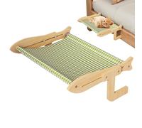 Cat Hammock for Window, Breathable Wooden Cat Perch, Interior Elevated Pet Bed, Secure Frame, Soft Resting, Sunbathing for Balcony Windowsill Patio, 17,72 x 13,78 x 7,09 pulgadas