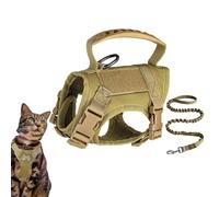 Cat Harness - Adjustable Escape Proof, Breathable Large Cat Harness, with Handle for Control | Safety Harnesss for Small Medium Large Cats | for Park Lawn Play Training Travel Camping Picnic