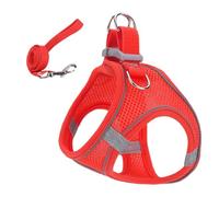 Cat Harness, Adjustable Vest Harness, Secure Puppy Vests Collar Pet Supplies for Training, Travel, Hiking, Backpack, and Outdoor Adventures, Blue, Black, Red, Orange, Pink