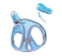 Cat Harness, Adjustable Vest Harness, Secure Puppy Vests Collar Pet Supplies for Training, Travel, Hiking, Backpack, and Outdoor Adventures, Blue, Black, Red, Orange, Pink