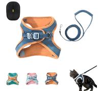 Cat Harness and Leash Escape Proof for Walking - Adjustable Kitten Vest with 4.9ft Rope, Ultra-Light Breathable Mesh & 360° Reflective Strips for Safe Outdoor Travel (B,XL)