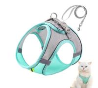 Cat Harness and Leash | Escape Proof Kitten Harness and Leash Set for Walking | Adjustable Cat Vest Ĥarness for Kitten, Breathable Ķitten H́Arness with Reflective Strips ánd Easy Control