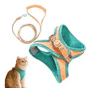 Cat Harness and Leash For Walking, Reflective Strips Jacket Vest | Escape Proof Kitten Vest | Adjustable Vests Harnesses For Walking Camping Outdoor Training Halloween Pets Dogs Puppy Kitten