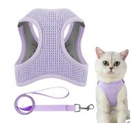 Cat Harness, Cat Harness Escape Proof, Cat Harness and LeashSet Escape Proof, Escape Proof Cat Harness Breathable Mesh Step in Harness for Outdoor Walking and Safety