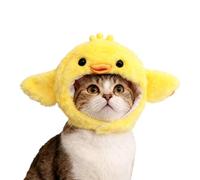 Cat Hat - Cute Cartoon Decoration | Short Plush with Pig Chicken Design, Funny Headwear Party Accessory, Christmas and Halloween, Festival Dress Up for Small Animals Like Dogs, Cats