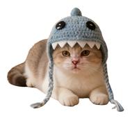 Cat Hat - Shark Shape Dog Headwear, Breathable Pet Hat Costume For Cats and Small Dogs Photography Travel Theme Event Costume Parties Halloween Birthday Home Park Garden