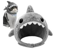 Cat Hat - Shark Shaped Adjustable Soft Kitten Outfit Accessory | Cute Costume Hat for Party, Dress Up, Photography, or Cosplay Supporting Comfort, Warmth, and Fun for Cats During Special Events or Eve