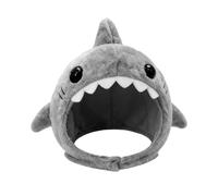 Cat Hat - Shark Shaped Pet Headwear | Warm Plush Costume with Soft Lining, Animal Dress Up Accessory for Party Scenes, Head Cover, Playful Styling Piece for Photo Holiday Moments