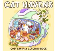 Cat Havens Coloring Book: Tiny Cat Havens Coloring Pages featuring Adorable Isometric Scenes Illustrations for Adults and Teens Relaxation and Mindfulness