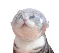 Cat Head Cover, Transparent Breathable Astronaut Muzzle, Multipurpose Kitten Hood, Spherical Pet Head Cover, Ideal for Nail Trimming and Grooming Session