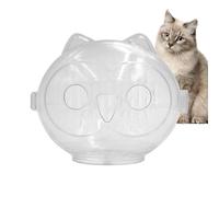 Cat Head Cover, transparente transpirable, Cat Astronaut Muzzle, 5,83 x 5,31 in Multipurpose Kitten Hood, Spherical Pet Cover for Nail Trimming, Grooming and Care