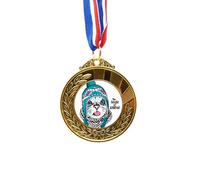 Cat Head The Taste Of Snow Cat Protect Animal Pet Gold Award Medal First Place Ribbon