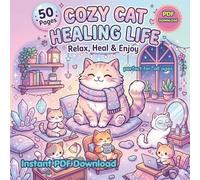 CAT HEALING LIFE Relax, Heal & Enjoy: A cozy coloring book designed to help you slow down, relax, and smile