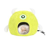 Cat Heating Bed Covered, Warming Cat Bed with Temp Adjustable, Timer Controlled Cat Heating Bed, USB Plug-In Heated Cat Bed, Comfortable Cat Nest For Small Pets, Soft Cat Bed with Heating Feature