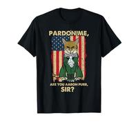 Cat History Humor Aaron Purr Patriotic Kitty Cita Parodia Camiseta