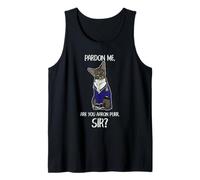 Cat History Humor Aaron Purr Patriotic Kitty Cita Parodia Camiseta sin Mangas