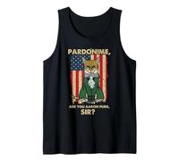 Cat History Humor Aaron Purr Patriotic Kitty Cita Parodia Camiseta sin Mangas