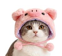 Cat Hood Pet Costume Accessory - 20 Cm Short Plush Cartoon Hood | Short Plush Pet Costume - Cartoon Animal Design For Cats, Rabbits, and Dogs, Ideal For Parties, Christmas, and Halloween