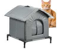 Cat House - 16.54x16.54x16.54 Inches Puppy Pet House, Winter Kitten Shelter, Waterproof Enclosed Animals Cave | Housee For Pets Garage Residential Area Backyard Patio Balconys Parks