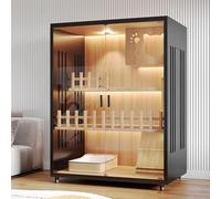 Cat House & Cage con Ruedas Cerradas - Villa de Madera de Nivel múltiple Interior/Exterior, condominio de Gato ventilado para Gatos y Gatitos