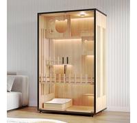 Cat House & Cage con Ruedas Cerradas - Villa de Madera de Nivel múltiple Interior/Exterior, condominio de Gato ventilado para Gatos y Gatitos