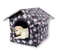 Cat House - Cama impermeable para perros grandes, colchón relajante, cueva para mascotas, casa lavable de lujo, antiansiedad, con cojín suave, cama para mascotas, sofá antideslizante (D, 38 x 33 x 37