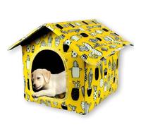 Cat House - Cama impermeable para perros grandes, colchón relajante, cueva para mascotas, casa lavable para perros, antiansiedad, con cojín suave, cama para mascotas, sofá antideslizante (A, 38 x 33 x