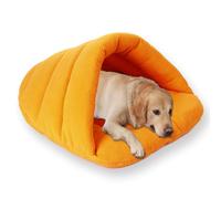 Cat House - Cama mediana para perros lavable para interiores, cueva para mascotas con cojín suave de lujo, extraíble y calmante, antiansiedad, cama cálida para mascotas, sofá antideslizante (S-48 x 38