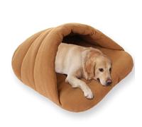 Cat House - Cama mediana para perros lavable para interiores, cueva para mascotas con cojín suave de lujo, extraíble y calmante, antiansiedad, cálida cama para mascotas, sofá antideslizante (S-48 x 38