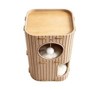Cat House Cat Beds | Pet Cave with Colging Ball & Cats Scratching Board,for Multi Small Pets,All Seasons, Bodega with Scratching Board &, plegable Kitten Hideaway Cushion