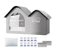 Cat House, Cooling Pet Shelter, diseño con paquetes de hielo, transpirable verano Retreat, portátil Comfort Structure for Travel, Warm Weather Use, 23,62 x 14,96 x 16,54 pulgadas
