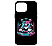 Cat House DJ Record Techno EDM Música Cat Kitty DJ Carcasa para iPhone 16 Pro MAX