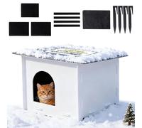 Cat House | Insulated Waterproof Nest | Weatherproof Thermal Insulation Pet Kitten Nests Cave for Yard Garden Porch Patio Lawn Kittens Chickens Bunnies Animals Winter Outside Balcony