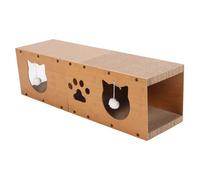 Cat House para Gatos Interiores, Espacio MultipropóSito Grande De Scratch CóModo Lecho De TúNel De Gato De CartóN Corrugado Duradero para Hacer Ejercicio Y Jugar En Los Tableros (3.54x3.54x4.33in)