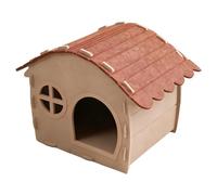 Cat House, Semi Enclosed Felt Cat House, Insulated Warm Sleeping Pad, Weather Resistant Design, Pet Comfort Structure, Pet Supplies for Kitten, Porch, Balcony, Garden 16,54 pulgadas
