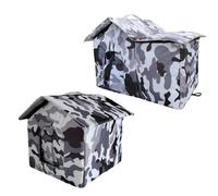 Cat House - Shelter de 48 pulgadas, impermeable al aire libre kitten Shelter, Oxford cloth insulated Cat Kennel | Windproof Winter Feral Kitten Shelter for Balcony Backyard Garden Park Garage Barn