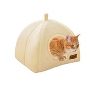 Cat House Tent, Indoor Winter Plush Shelter 11.81x11.81x11.81 Inches, Thermal Kitten Nest with Enclosed Structure, Soft Cozy Bed for Small Medium Large Cats, Warm Sleeping Hideaway