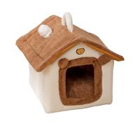 Cat House Winter - Cama Cerrada y esponjosa para Mascotas domésticas con asa, cómodo para Gatos | Cueva de Dormir cómoda para Sala de Estar, Dormitorio, balcón, alféizar de la Ventana,
