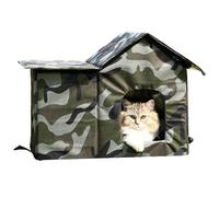 Cat House Winter Shelter, Waterproof Pet Hideaway House, Weatherproof Animal Shelter with Removable Warm Lining Design, Outdoor Pet Home for Garden Patio Backyard Balcony Garage